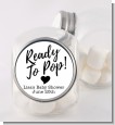 Ready To Pop Black and White - Personalized Baby Shower Candy Jar thumbnail