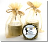 Ready To Pop Blue - Baby Shower Gold Tin Candle Favors