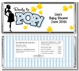 Ready To Pop Blue - Personalized Baby Shower Candy Bar Wrappers thumbnail