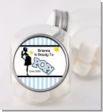 Ready To Pop Blue - Personalized Baby Shower Candy Jar