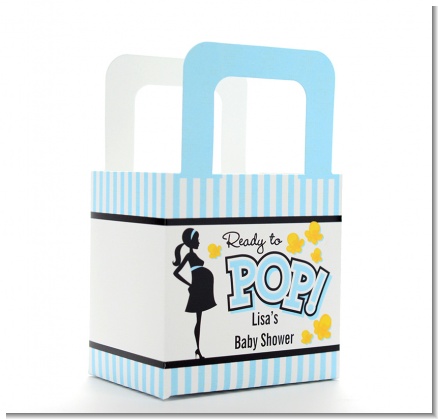 Ready To Pop Blue - Personalized Baby Shower Favor Boxes