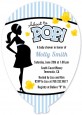 Ready To Pop Blue - Baby Shower Shaped Invitations thumbnail