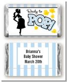 Ready To Pop Blue - Personalized Baby Shower Mini Candy Bar Wrappers