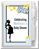 Ready To Pop Blue - Baby Shower Personalized Notebook Favor