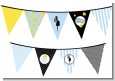 Ready To Pop Blue - Baby Shower Themed Pennant Set thumbnail
