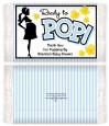 Ready To Pop Blue - Personalized Popcorn Wrapper Baby Shower Favors thumbnail