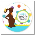 Ready To Pop Colorful Dots - Round Personalized Baby Shower Sticker Labels thumbnail