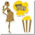 About To Pop Gold Glitter - Baby Shower Printed Shaped Cut-Outs thumbnail