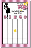 Ready To Pop Dark Pink - Baby Shower Gift Bingo Game Card