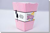 Ready To Pop Dark Pink - Personalized Baby Shower Popcorn Boxes