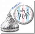 Ready To Pop Gender Reveal - Hershey Kiss Baby Shower Sticker Labels thumbnail