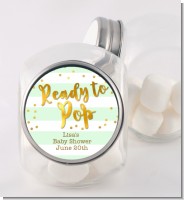 Ready To Pop Gold - Personalized Baby Shower Candy Jar