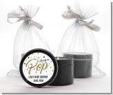 Ready To Pop Gold Glitter - Baby Shower Black Candle Tin Favors