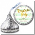 Ready To Pop Gold - Hershey Kiss Baby Shower Sticker Labels thumbnail