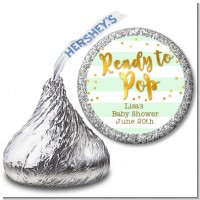 Ready To Pop Gold - Hershey Kiss Baby Shower Sticker Labels