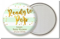 Ready To Pop Gold - Personalized Baby Shower Pocket Mirror Favors