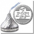 Ready To Pop Gray Stripes - Hershey Kiss Baby Shower Sticker Labels thumbnail