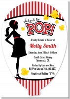 Ready To Pop - Baby Shower Shaped Invitations