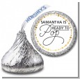 Ready To Pop Metallic Dots - Hershey Kiss Baby Shower Sticker Labels thumbnail