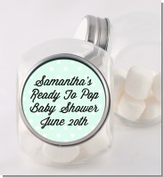 Ready To Pop Pastel Polka Dots - Personalized Baby Shower Candy Jar