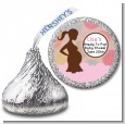 Ready To Pop Pink and Tan with dots - Hershey Kiss Baby Shower Sticker Labels thumbnail