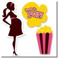 Ready To Pop Dark Pink Brown - Baby Shower Printed Shaped Cut-Outs thumbnail