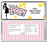 Ready To Pop Pink - Personalized Baby Shower Candy Bar Wrappers