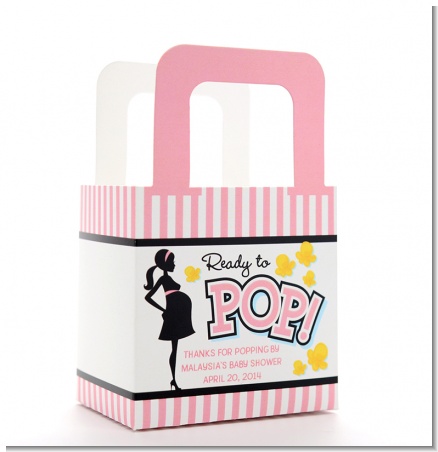 Ready To Pop Pink - Personalized Baby Shower Favor Boxes