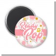 Ready To Pop Pink Gold - Personalized Baby Shower Magnet Favors thumbnail