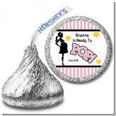 Ready To Pop Pink - Hershey Kiss Baby Shower Sticker Labels