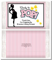 Ready To Pop Pink - Personalized Popcorn Wrapper Baby Shower Favors