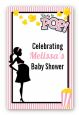 Ready To Pop Pink - Custom Large Rectangle Baby Shower Sticker/Labels thumbnail