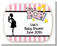 Ready To Pop Pink - Personalized Baby Shower Rounded Corner Stickers thumbnail