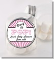 Ready To Pop Pink Stripes - Personalized Baby Shower Candy Jar thumbnail
