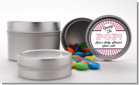 Ready To Pop Pink Stripes - Custom Baby Shower Favor Tins