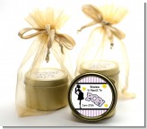 Ready To Pop Purple - Baby Shower Gold Tin Candle Favors