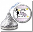 Ready To Pop Purple - Hershey Kiss Baby Shower Sticker Labels thumbnail
