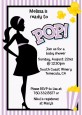 Ready To Pop Purple - Baby Shower Invitations thumbnail