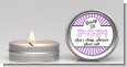 Ready To Pop Purple Stripes - Baby Shower Candle Favors thumbnail