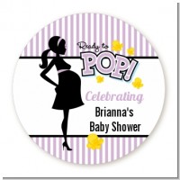 Ready To Pop Purple - Personalized Baby Shower Table Confetti