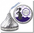 Ready To Pop Purple with white dots - Hershey Kiss Baby Shower Sticker Labels thumbnail