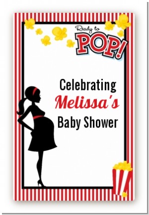 Ready To Pop ® - Custom Large Rectangle Baby Shower Sticker/Labels