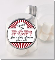 Ready To Pop Red - Personalized Baby Shower Candy Jar