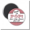 Ready To Pop Red - Personalized Baby Shower Magnet Favors thumbnail