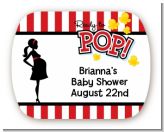 Ready To Pop - Personalized Baby Shower Rounded Corner Stickers