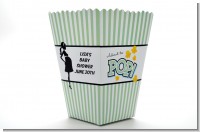 Ready To Pop Green - Personalized Baby Shower Popcorn Boxes