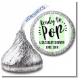 Ready To Pop Stripes - Hershey Kiss Baby Shower Sticker Labels thumbnail