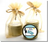 Ready To Pop Teal - Baby Shower Gold Tin Candle Favors