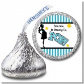 Ready To Pop Teal - Hershey Kiss Baby Shower Sticker Labels