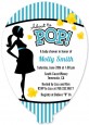 Ready To Pop Teal - Baby Shower Shaped Invitations thumbnail